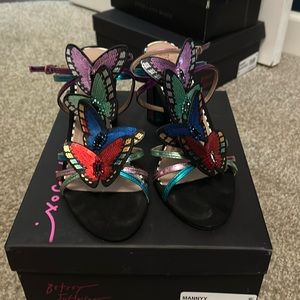 Betsy Johnson rainbow butterfly heel size 8.5